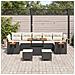 Set Divano da Giardino 10 pcs Nero 90 x 55 x 71 cm Poly Rattan - Foto miniatura 3