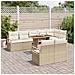 Set Divano da Giardino 9 pcs Beige Poly Rattan - Foto miniatura 3