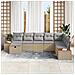 Set Divano da Giardino 8 pcs Beige 55 x 62 x 69 cm Poly Rattan - Foto miniatura 3