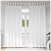 Tende con tende 2 pcs Bianco Puro Poliestere - Foto miniatura 2