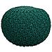 Puf In Cotone Intrecciato Verde 45x45x30h - Foto miniatura 1