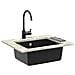 Lavello Nero 530 x 460 mm 80% Quarzo e 20% Resina - Foto miniatura 2