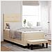 Letto a molle con materasso Crema 90 x 190 cm Tessuto - Foto miniatura 2