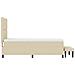 Letto a molle con materasso Crema 90 x 190 cm Tessuto - Foto miniatura 9