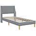 Struttura letto con materasso Grigio chiaro 100 x 200 cm - Foto miniatura 4
