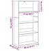 Scaffale Autoportante Rovere Nero 80 x 30 x 152 cm - Foto miniatura 9