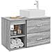 Set di mobili per il bagno 2 pcs Sonoma grigio - Foto miniatura 2