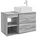 Set di mobili per il bagno 2 pcs Sonoma grigio - Foto miniatura 1