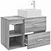 Set di mobili per il bagno 2 pcs Sonoma grigio - Foto miniatura 8