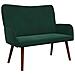 Sofa a Due Posti Verde Scuro 115 x 61 x 87 cm Velluto - Foto miniatura 1