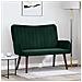 Sofa a Due Posti Verde Scuro 115 x 61 x 87 cm Velluto - Foto miniatura 2