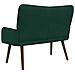 Sofa a Due Posti Verde Scuro 115 x 61 x 87 cm Velluto - Foto miniatura 6