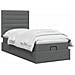 Letto Ottomano con Materasso e LED Grigio Scuro 80 x 200 cm - Foto miniatura 3