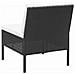 Set Divani da Giardino 5 pz con Cuscini in Polyrattan Nero - Foto miniatura 6
