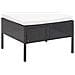 Set Divani da Giardino 5 pz con Cuscini in Polyrattan Nero - Foto miniatura 7