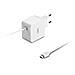 Samsung Wall Charger 2A w / built-in Micro USB cable - White - Foto miniatura 2