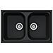 Lavello LITN200SA51N 2 Vasche Small Dimensioni: 79x50 cm Color Antracite Serie Lithos - Foto miniatura 2