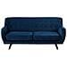 Divano A 3 Posti In Velluto Blu Scuro Bodo - Foto miniatura 22