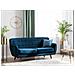 Divano A 3 Posti In Velluto Blu Scuro Bodo - Foto miniatura 24