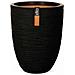 Vaso Nature Rib Elegante Basso 46x58 cm Nero KBLR783 - Foto miniatura 1