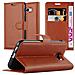 Custodia Compatibile Con Samsung Galaxy A5 2017 In Marrone Pastello - Coperchio Protettiva Con Chiusura Magnetica, Funzione Stand E Tasca Per Le Carte - Foto miniatura 1