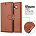 Custodia Compatibile Con Samsung Galaxy A5 2017 In Marrone Pastello - Coperchio Protettiva Con Chiusura Magnetica, Funzione Stand E Tasca Per Le Carte - Foto miniatura 3