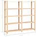 Scaffali A 5 Livelli 10 Pz 170x38x170cm Massello Pino Fsc 500kg - Foto miniatura 9