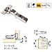 1011707 Kit Cerniera Con Scodellino Ø35mm Mezzo Collo 100chiusura Soft E Basetta Euro Con Regolazione Eccentrica, Set Di 20 - Foto miniatura 3