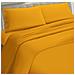 Set Completo Lenzuola 100% Microfibra - Una Piazza E Mezza, Lenzuolo Sopra 180 X 290 Cm, Lenzuolo Sotto 110/120 X 190/200 X 25 Cm, 1 Federa 52 X 82 Cm - Giallo - Foto miniatura 1