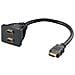 A 340 G (HDMI 19pin M / 2xHDMI 19pin F) HDMI M 2x HDMI F Nero cavo di interfaccia e adattatore - Foto miniatura 1