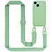 Cadorabo Catena Di Telefoni Cellulari Compatibile Con Apple Iphone 13 Mini In Liquid Verde Chiaro - Coperchio Di Protezione In Silicone Con Cordino Regolabile In Lunghezza - Foto miniatura 1