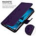 Custodia Compatibile Con Samsung Galaxy A40 / A40s In Lilla Scuro Fiore - Coperchio Protettivo In Design Floreale Con Chiusura Magnetica, Funzione Stand E Slot Per Carte - Foto miniatura 4