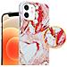 Custodia Compatibile Con Apple Iphone 12 / Iphone 12 Pro In Marmo Rosa Bianco No. 20 - Coperchio Protettivo In Silicone Tpu Con Motivo A Mosaico - Foto miniatura 3