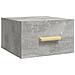 Comodino A Muro Grigio Cemento 35x35x20 Cm - Foto miniatura 1
