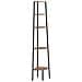 Scaffale Angolare 5 Livelli Marrone Scuro Nero 45,5x31,5x180 Cm - Foto miniatura 2