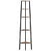 Scaffale Angolare 5 Livelli Marrone Scuro Nero 45,5x31,5x180 Cm - Foto miniatura 3