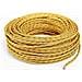 Mt 10 Cavo Elettrico Treccia 2x0,75 Rivestito In Tessuto Colore Oro Per Lampadari E Impianti A Vista - Foto miniatura 1