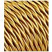 Mt 10 Cavo Elettrico Treccia 2x0,75 Rivestito In Tessuto Colore Oro Per Lampadari E Impianti A Vista - Foto miniatura 2