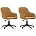 Sedie Da Pranzo Girevoli 2 Pz Marroni In Velluto - Foto miniatura 1