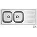 Lavello Incasso Acciaio Inox Ls01 116x50 Cm Con Gocciolatoio Sx - Foto miniatura 1