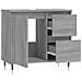 Armadietto Bagno Grigio Sonoma 65x33x60 Cm In Legno Multistrato - Foto miniatura 4