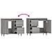 Armadietto Bagno Grigio Sonoma 65x33x60 Cm In Legno Multistrato - Foto miniatura 5