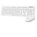Tastiera e Mouse Wireless 8436586742560  (Layout QWERTY) Colore Bianco - Foto miniatura 1