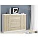 Cassettiera K140, 2 ante e 4 cassetti, 138x40x99 cm, Colore Bianco e Sonoma Quercia - Foto miniatura 6