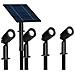 Serie 4 Faretti Led Luce Bianca Faretto Pannello Solare Picchetto Giardino Ip65 - Foto miniatura 3