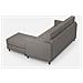 Divano Karay 3 Posti (tre Sedute Da 60cm) + Pouf Misure Esterne L. 198 P. 155 Colore Grigio - Foto miniatura 5