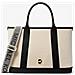 Medium Satchel Nat Blk Borsa Shopper Cotone Borse Donna Beige Eu One Size, 30s4g99s8o-006 - Foto miniatura 1