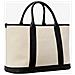 Medium Satchel Nat Blk Borsa Shopper Cotone Borse Donna Beige Eu One Size, 30s4g99s8o-006 - Foto miniatura 3