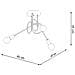 Lampadario Loop 3 Bianco Sl. 1431 - Industriale Lampade Da Soffitto Bianco 35x45x45 Cm - Foto miniatura 2