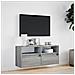 Mobile TV a Parete con Luci LED Grigio Sonoma 100x31x45 cm - Foto miniatura 3